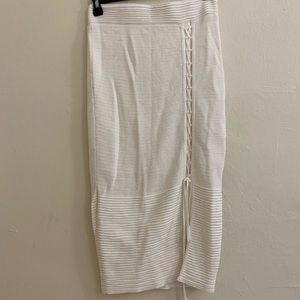 Rachel Roy Cream Knit Midi Skirt